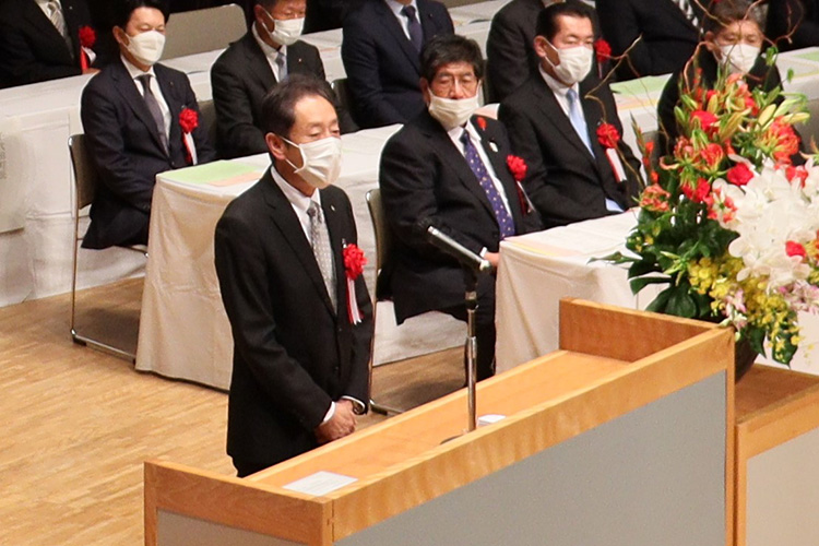 来賓祝辞高等学校長協会長二渡諭司様